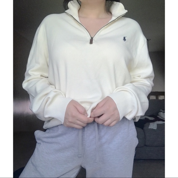 oversized polo sweatshirt